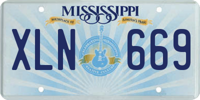 MS license plate XLN669