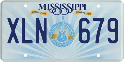 MS license plate XLN679