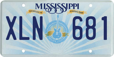 MS license plate XLN681