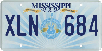 MS license plate XLN684