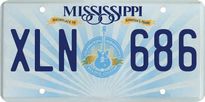 MS license plate XLN686