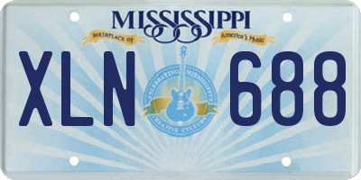MS license plate XLN688