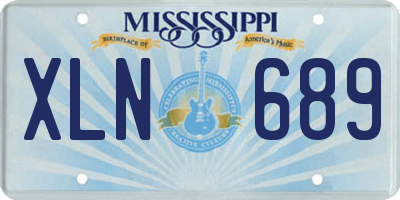 MS license plate XLN689