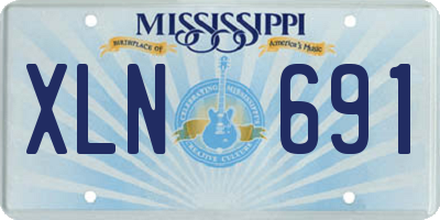 MS license plate XLN691