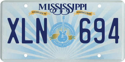 MS license plate XLN694
