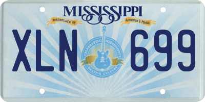 MS license plate XLN699