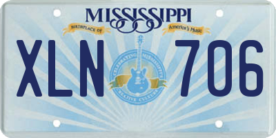 MS license plate XLN706