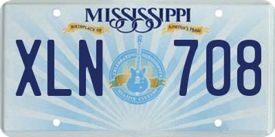 MS license plate XLN708