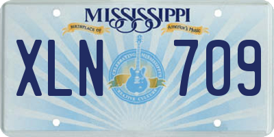 MS license plate XLN709