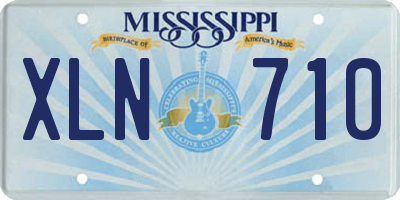 MS license plate XLN710
