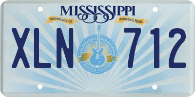 MS license plate XLN712