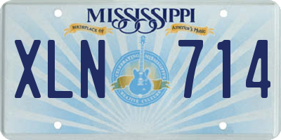 MS license plate XLN714