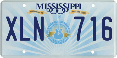 MS license plate XLN716