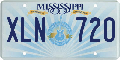 MS license plate XLN720