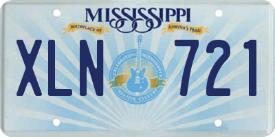 MS license plate XLN721