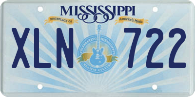 MS license plate XLN722