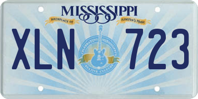 MS license plate XLN723