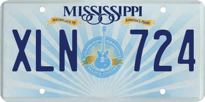 MS license plate XLN724