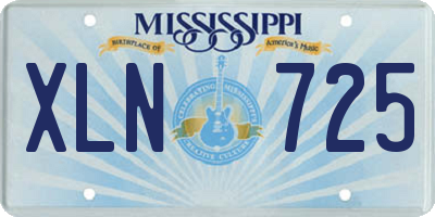 MS license plate XLN725