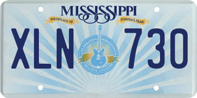 MS license plate XLN730