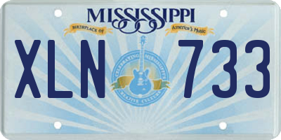 MS license plate XLN733