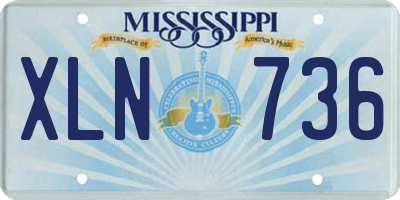 MS license plate XLN736