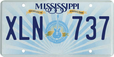 MS license plate XLN737