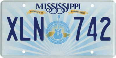 MS license plate XLN742