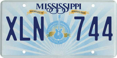 MS license plate XLN744