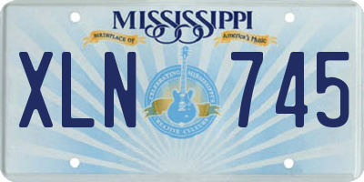 MS license plate XLN745