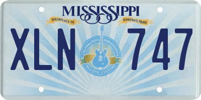 MS license plate XLN747