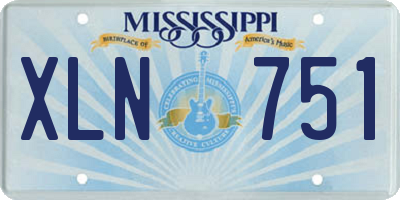 MS license plate XLN751