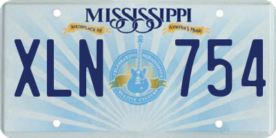 MS license plate XLN754