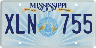MS license plate XLN755
