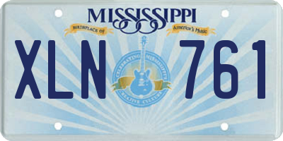 MS license plate XLN761