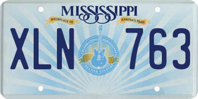 MS license plate XLN763