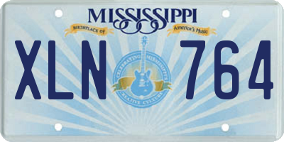 MS license plate XLN764