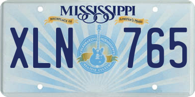 MS license plate XLN765