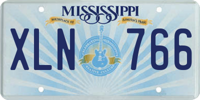 MS license plate XLN766