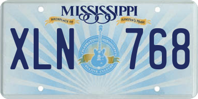 MS license plate XLN768