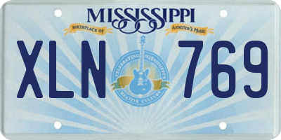 MS license plate XLN769