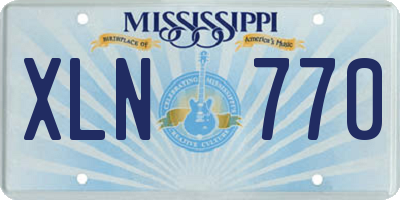 MS license plate XLN770
