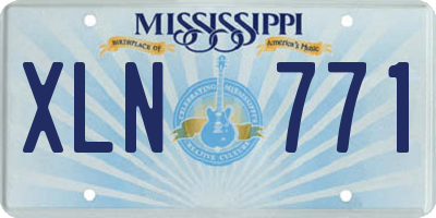 MS license plate XLN771