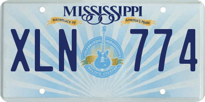 MS license plate XLN774