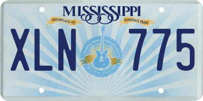 MS license plate XLN775
