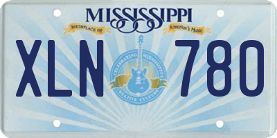 MS license plate XLN780