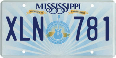 MS license plate XLN781