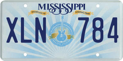 MS license plate XLN784