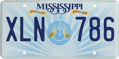 MS license plate XLN786