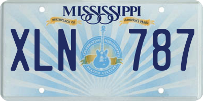 MS license plate XLN787